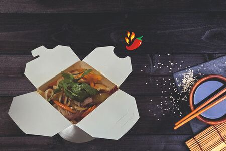 Удон свит-чили с кальмаром