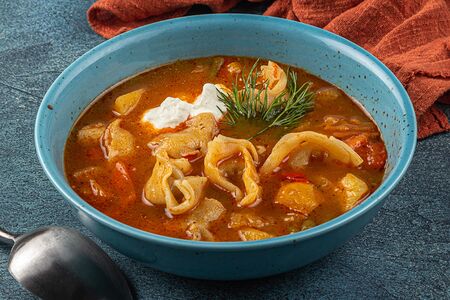 Суп Шурпа и чучвара с говядиной