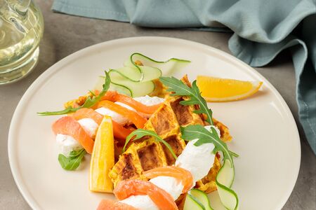 Батат с красной рыбой