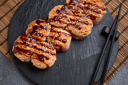 Запеченный ролл Мафия с крабом