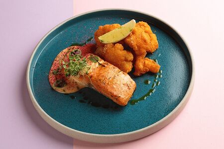 Филе семги на гриле