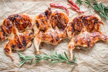 Перепела на мангале