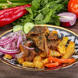 Фри с мясом