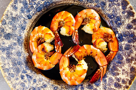 Креветки тигровые, жаренные в панцире