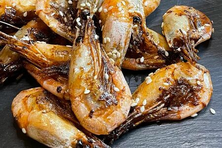 Поджаренные креветки