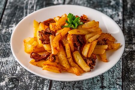 Лисички с картофелем