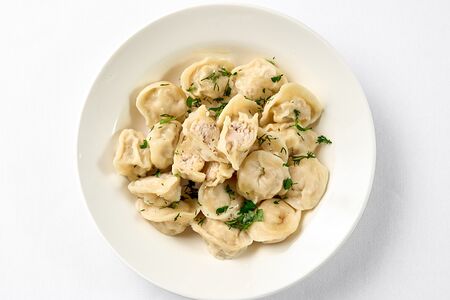 Пельмени с курицей и грибами