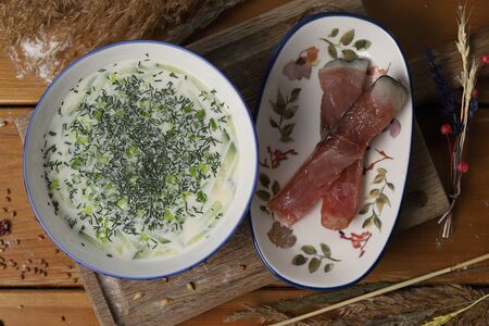 Окрошка с вяленой воблой