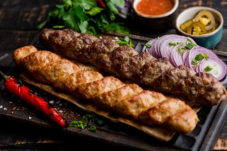 Люля-кебаб из свинины и говядины