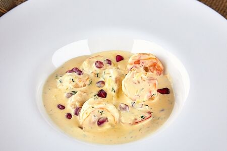 Креветки жаренные в сливочно-чесночном соусе