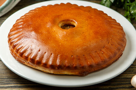 Пирог Домашний с капустой и грибами