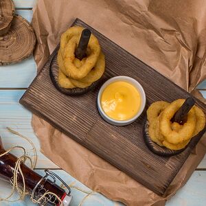 Луковые кольца в кляре