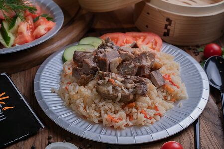 Плов из говядины халяль