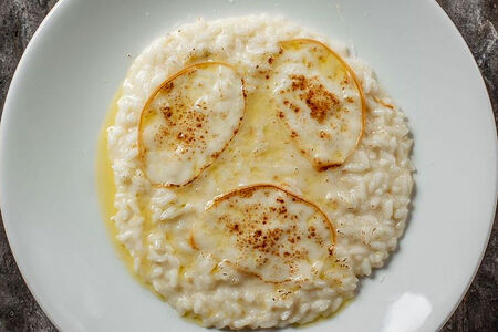 Ризотто с копченым сыром скаморца