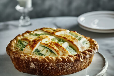 Пирог с горбушей и капустой