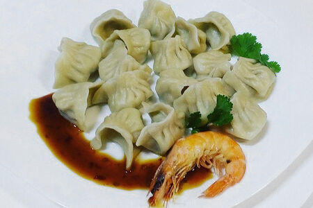 Пельмени со свининой и креветкой