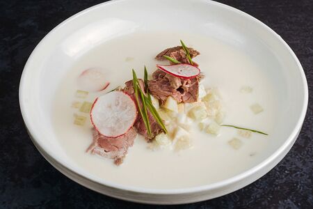 Окрошка с говядиной