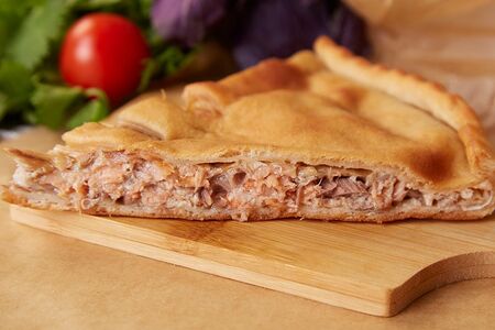 Осетинский пирог с семгой