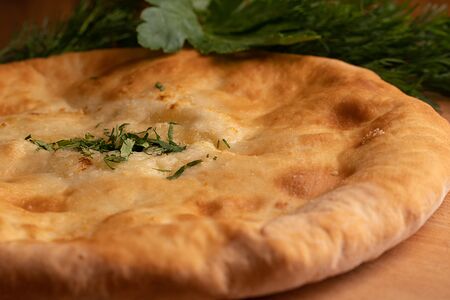 Хачапури с сыром и зеленью