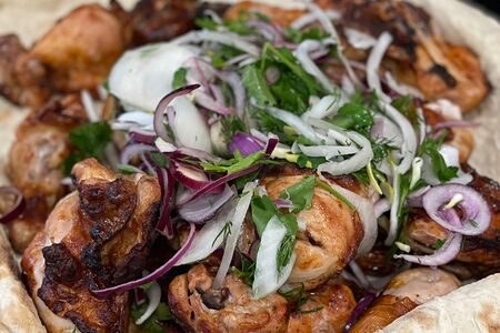 Шашлык из рубленой курицы халяль