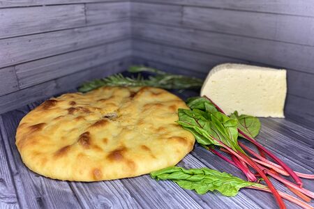 Осетинский пирог с сыром и мангольдом