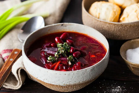 Борщ с красной фасолью