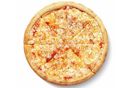 Пицца Четыре сыра на толстом тесте