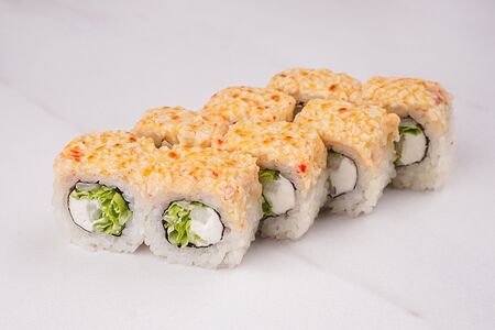 Лайт ролл с сыром и крабом