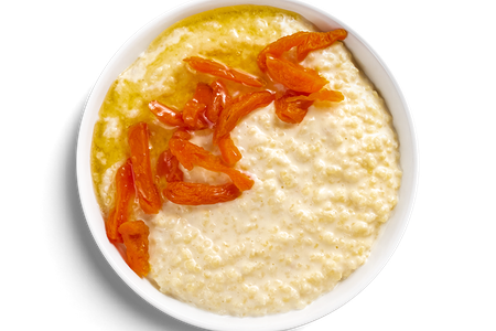 Пшенная каша с медом и курагой