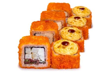 Запечённый ролл Малибу с курицей