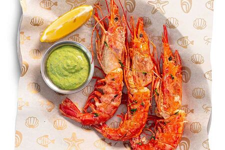 Креветки с соусом айоли из эстрагона