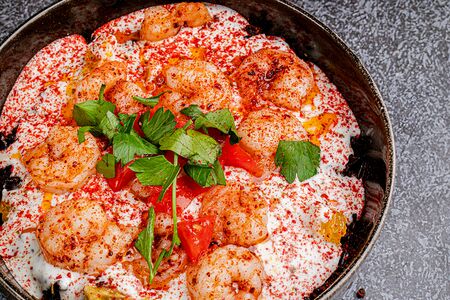 Фатте с креветками