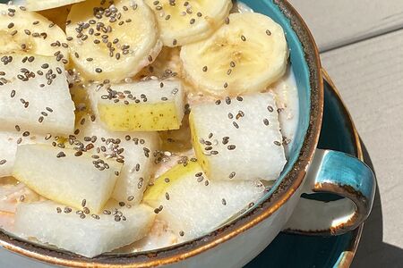 Каша 5 злаков с бананом и яблоком