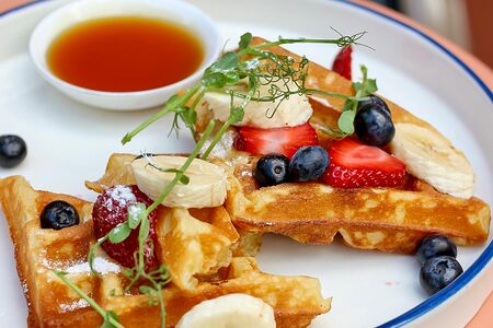 Вафля с кленовым сиропом