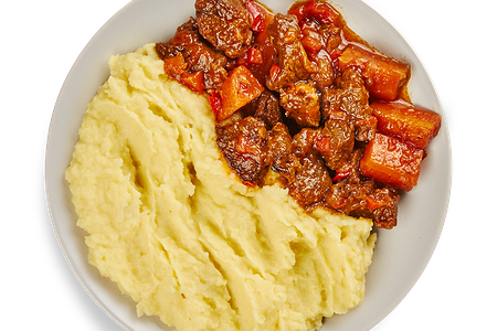 Говяжий гуляш с пюре