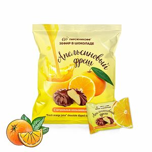 Зефир «Пирожникофф» со вкусом «Апельсин в шоколаде»