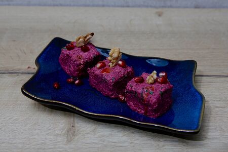 Пхали из свеклы и капусты с грецким орехом