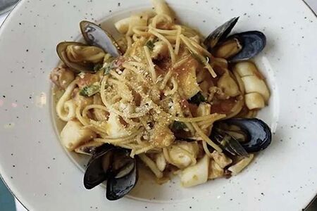 Спагетти с морепродуктами