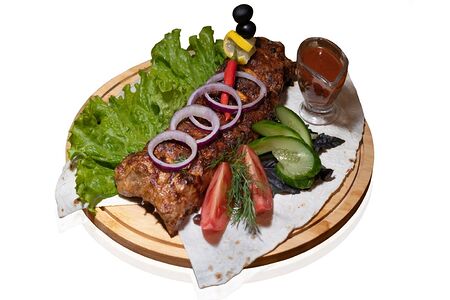 Шашлык из деликатесных рёбрышек