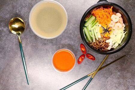 Пибимпаб Чеджу с креветками