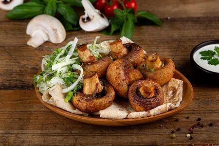 Грибы на мангале