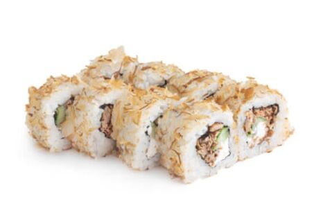 Бонито с жареным лососем