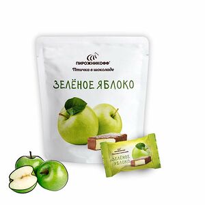 Конфеты Пирожникофф Птичка в шоколаде Зеленое яблоко