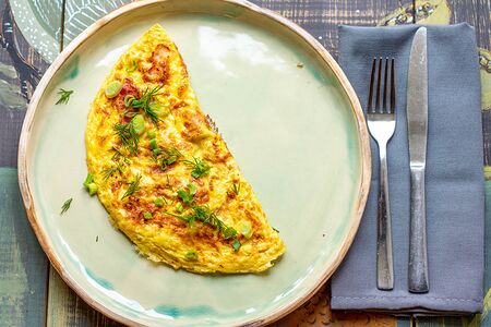 Омлет с беконом