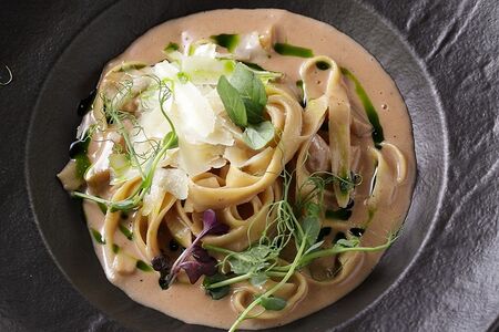 Феттуччине Нельбоско с белыми грибами