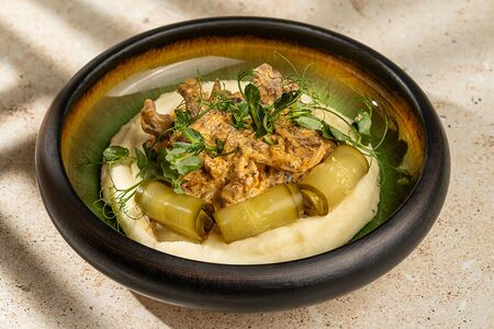 Бефстроганов с картофельным пюре