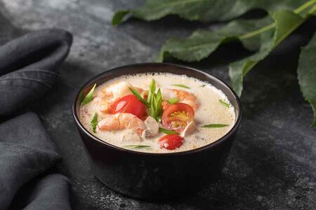 Сливочный суп с креветками