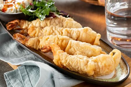 Тигровые креветки жареные