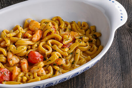 Казаречче с креветкой и тархуном