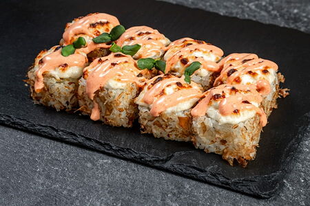 Запечённый с креветкой и авокадо